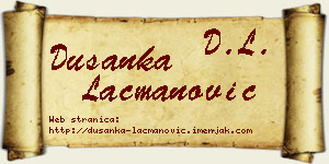 Dušanka Lacmanović vizit kartica